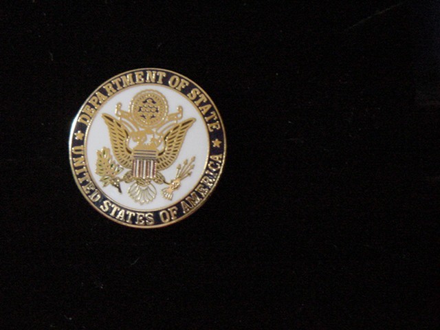 U S Department of State Lapel Pin DOS -Color Seal- Free Shipping in US