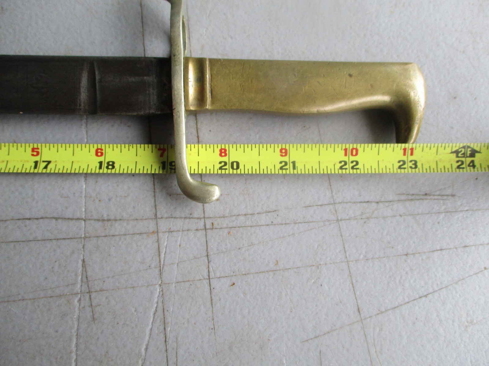 Imperial German M 1871 Cadet Bayonet with Blade Etchings