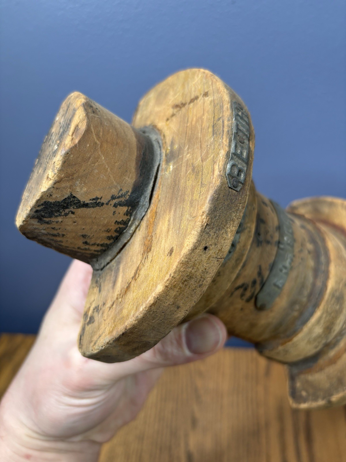 Vintage Industrial Bethlehem Steel Wood Sand Forms For Tool Parts Form Art Mold