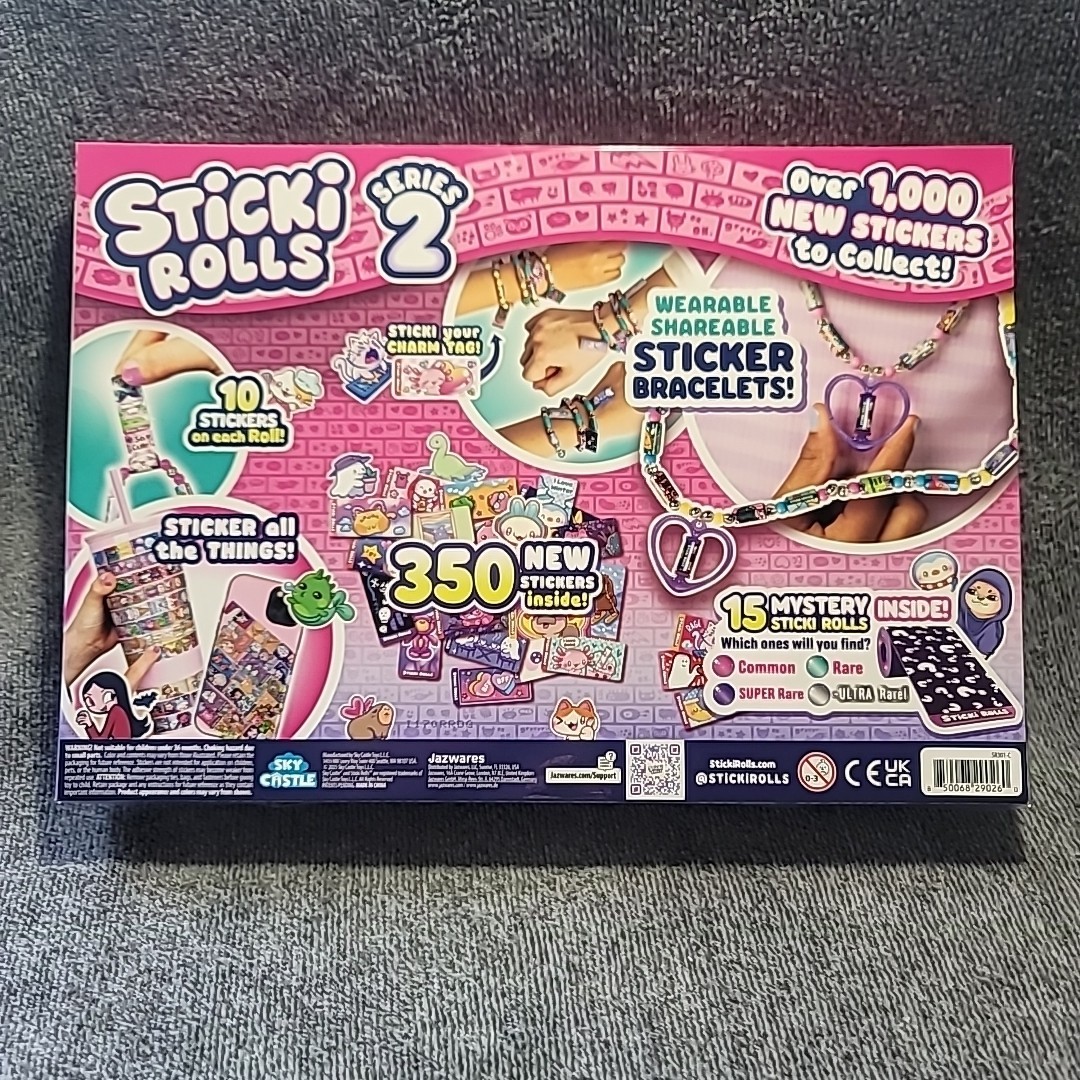 Sticki Rolls Series 2 Wearable Sharable Sticker Bracelets 350 Stickers-Sealed