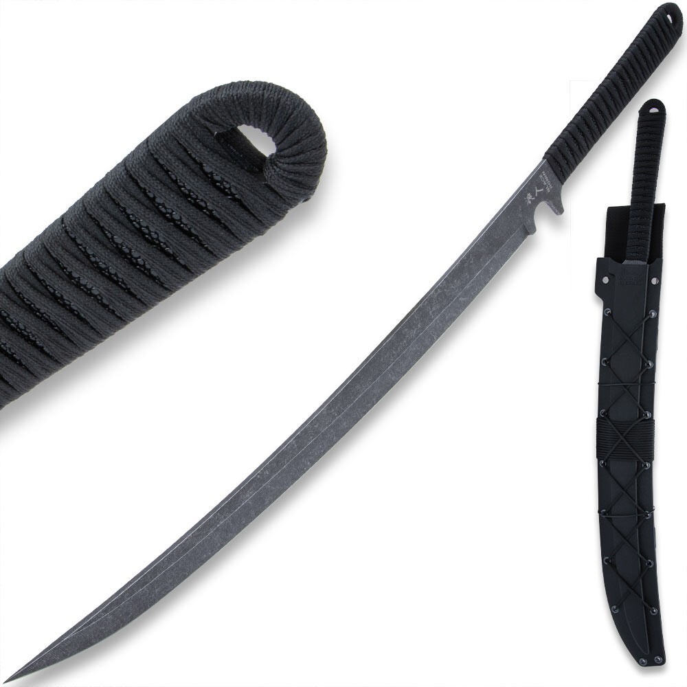 Black Ronin Black Combat Wakizashi Sword | Injection Molded Sheath | Length 27"