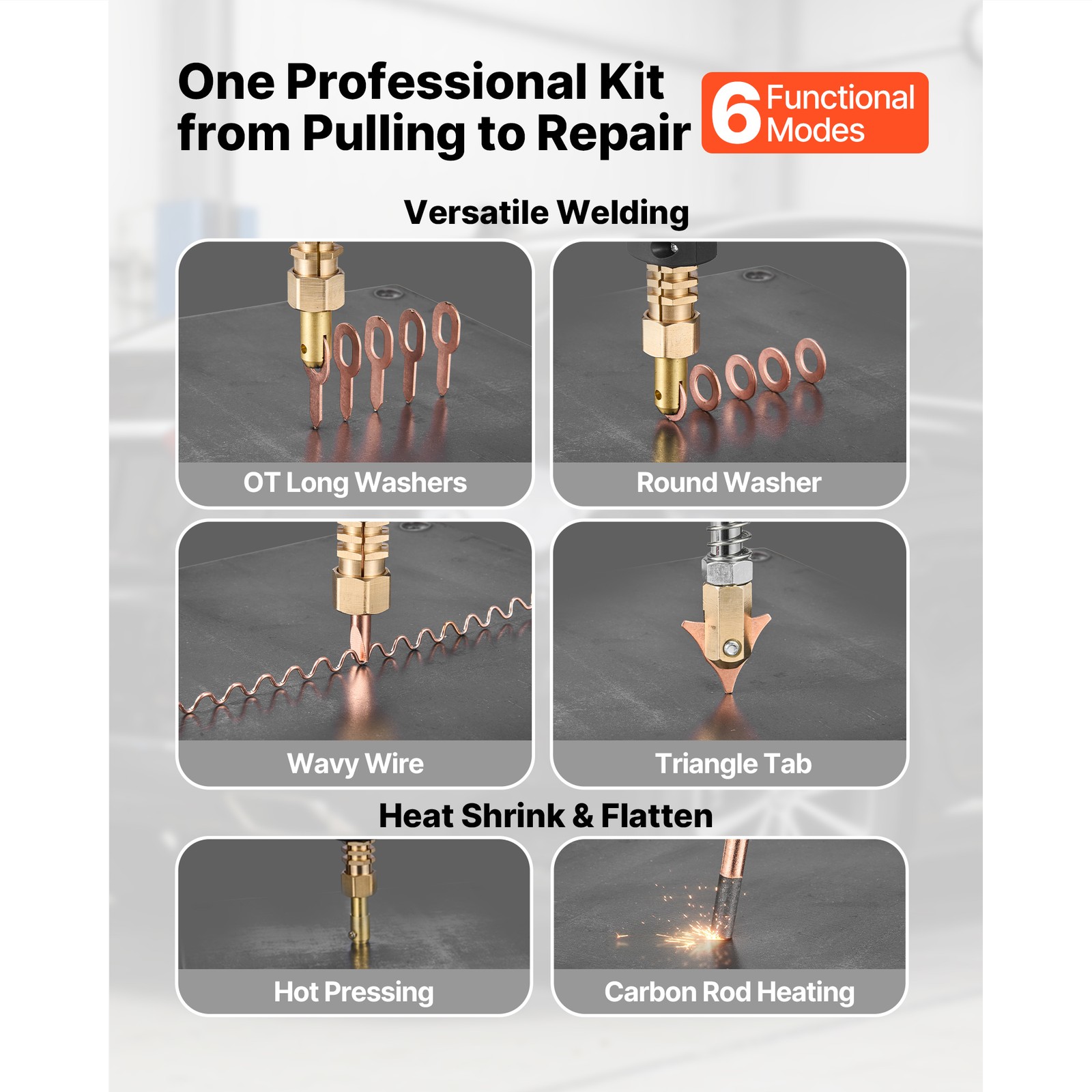 Uimoso Spot Welder Dent Puller Cart 4.5KW Stud Welder Repair Kit with 6 Settings