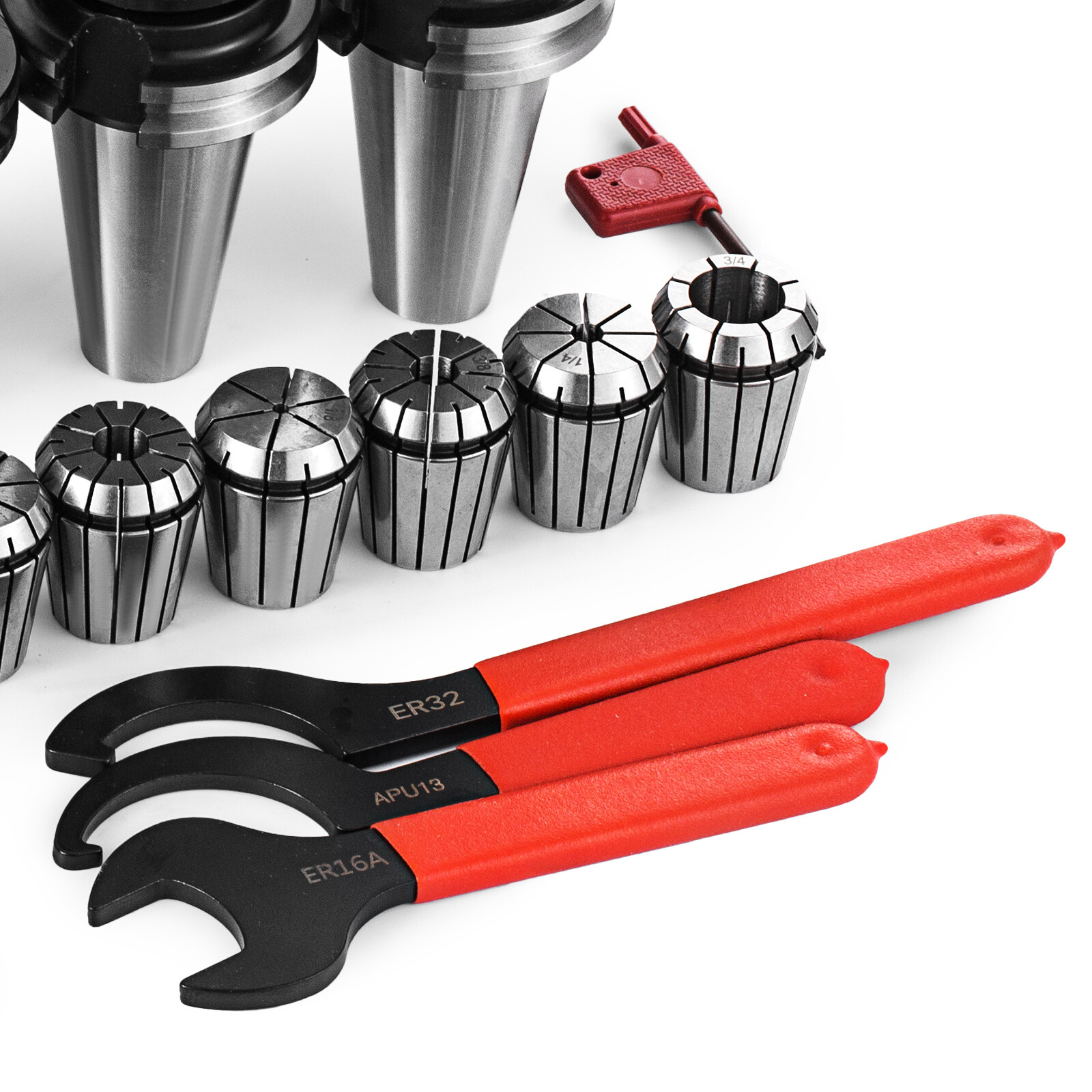 CAT 40 Tool Holder Kit for Haas Fadal CNC Mill ER32/16 Chuck Collet Set