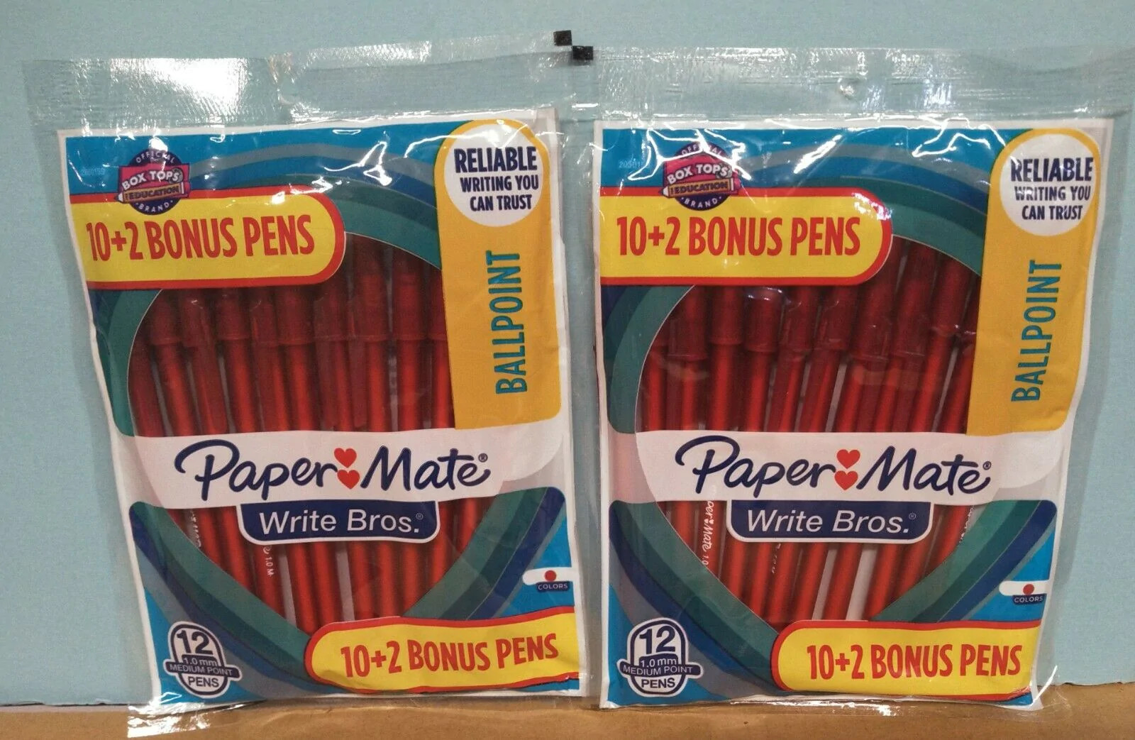 Papermate Red Medium Point 1.0mm Ball Point Pens 24 Pack ( 2050159 )