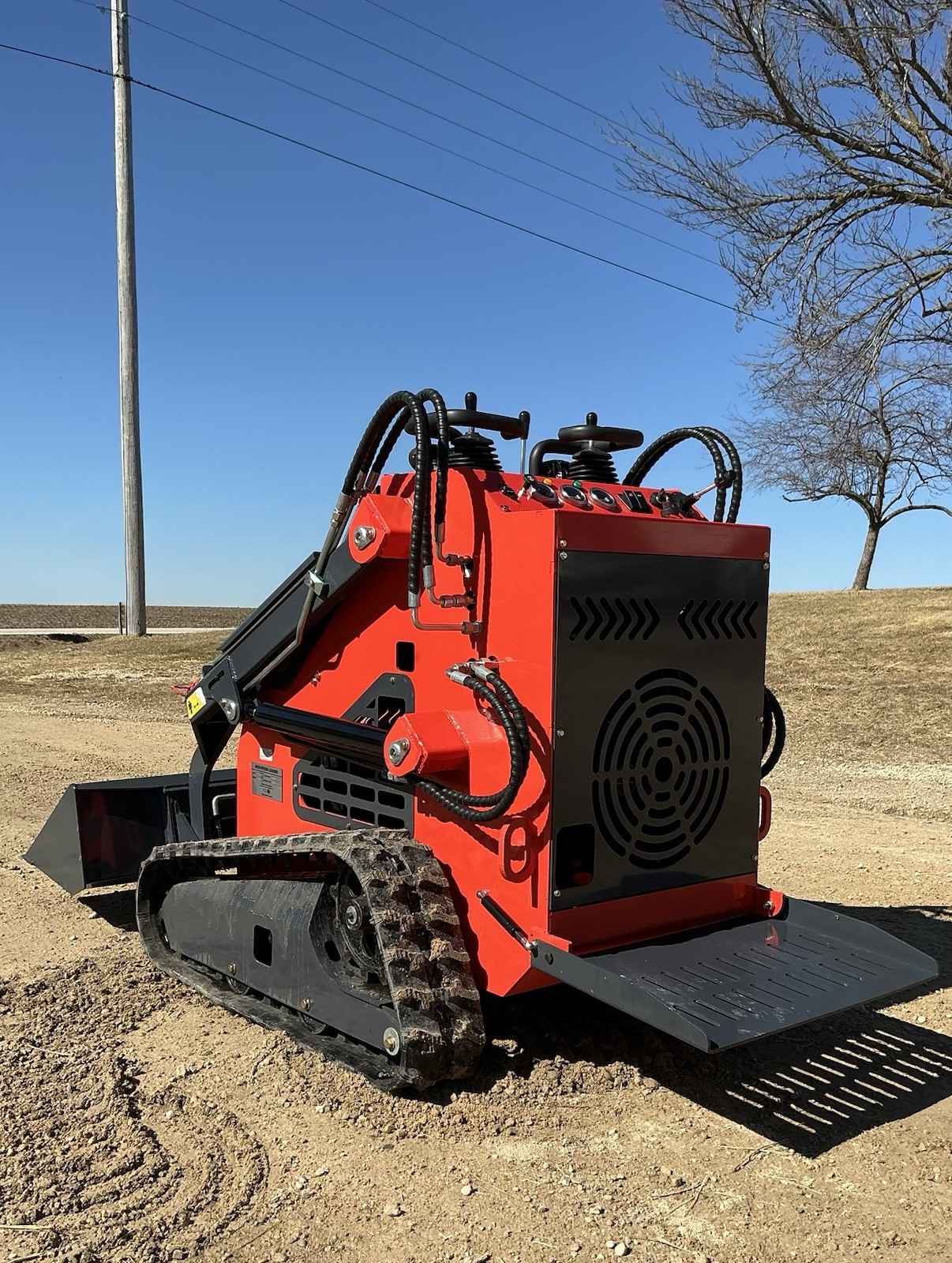 NEW ZJG-380 Mini Skid Loader Stand-On Compact Tracked Loader 13.5HP Engine