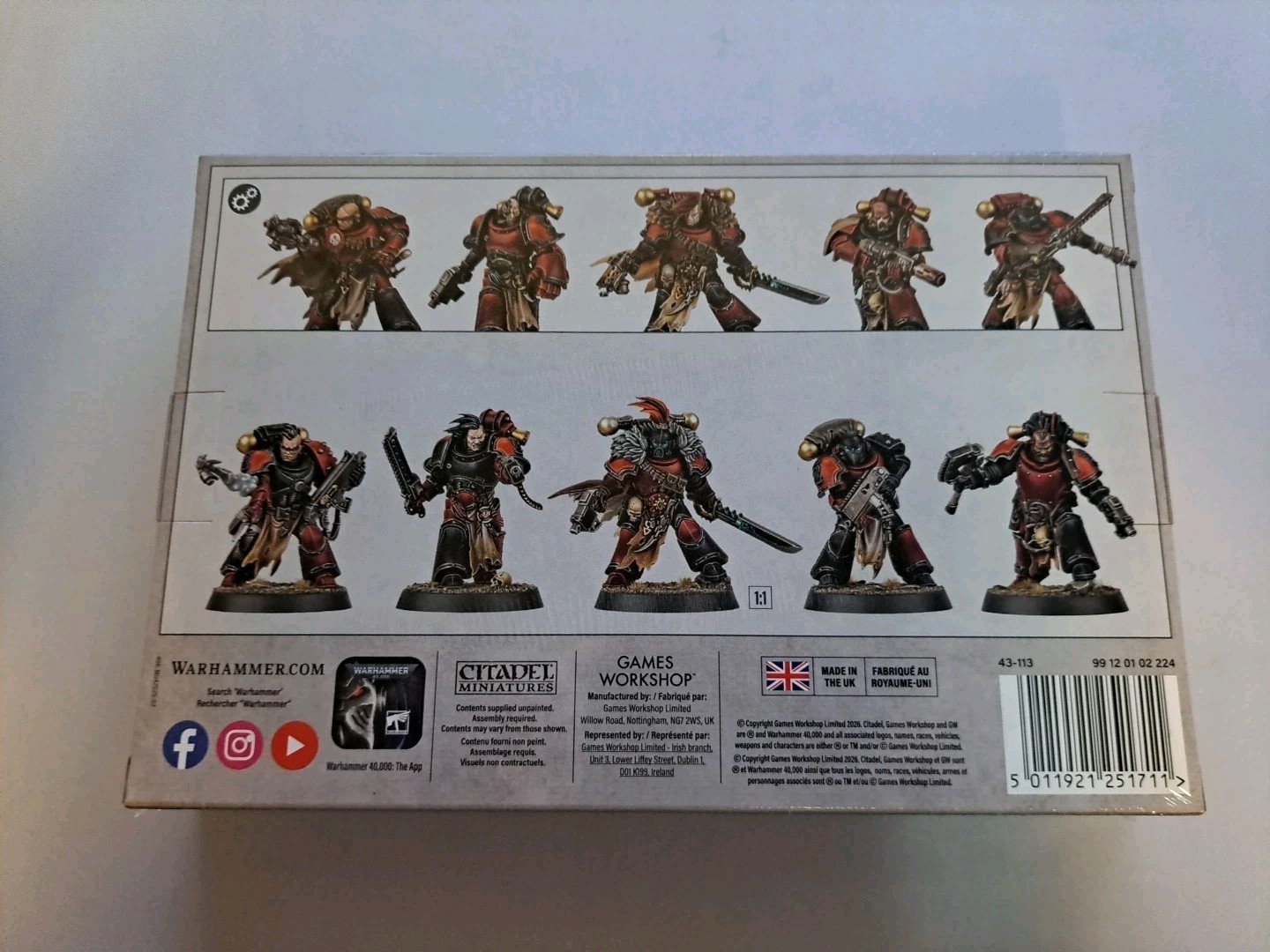 Warhammer 40K Chaos Space Marines Red Corsair Raiders New