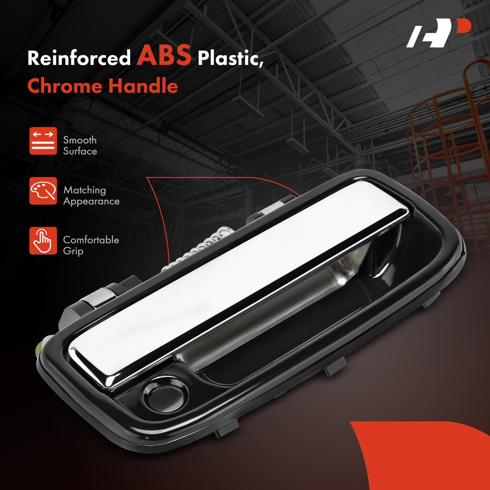 A-Premium 2x Front Textured Black Out Door Handle for Toyota Tacoma 1995-2004