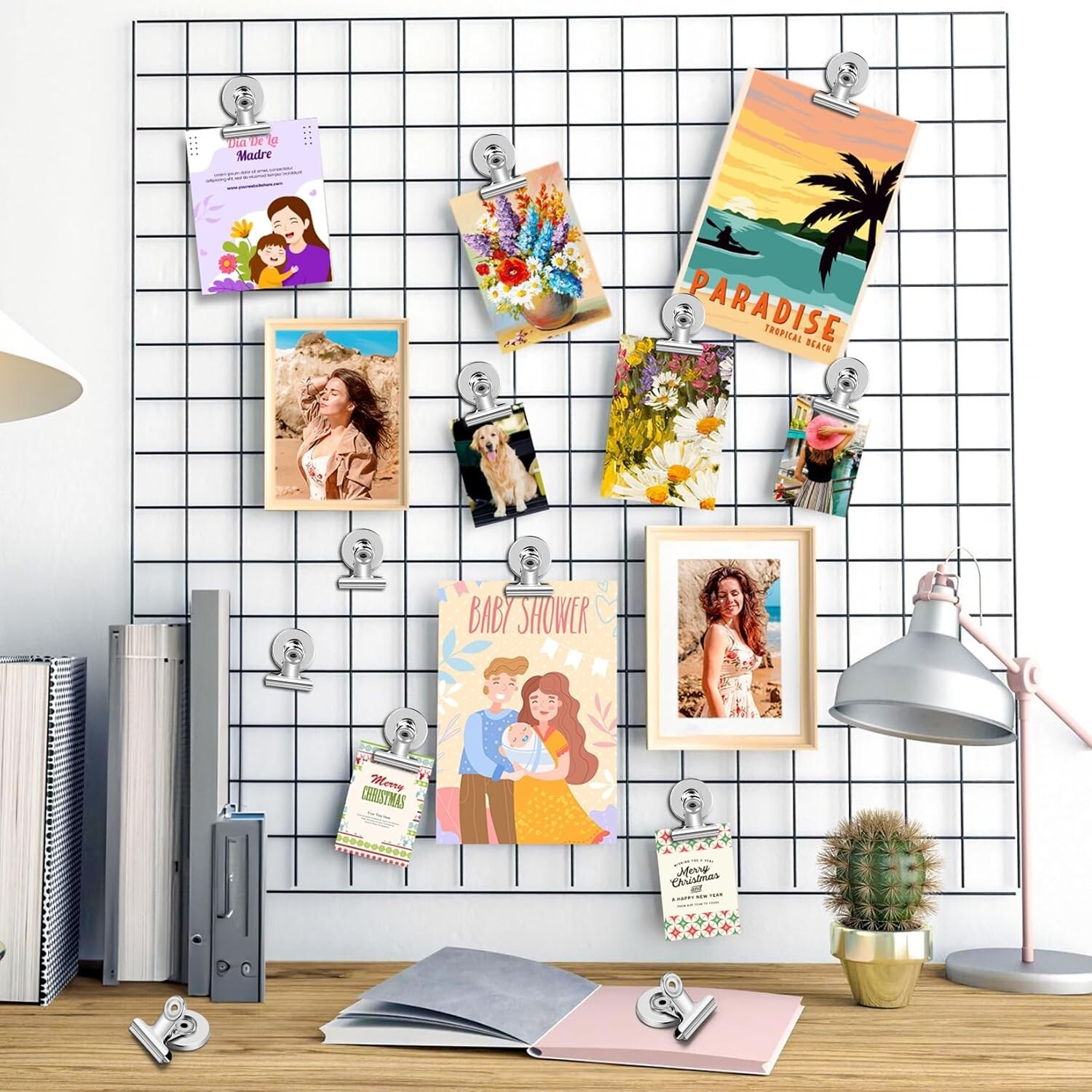 Magnetic Clips 16pcs Heavy Duty Refrigerator Magnet Clips Fridge Magnets Strong