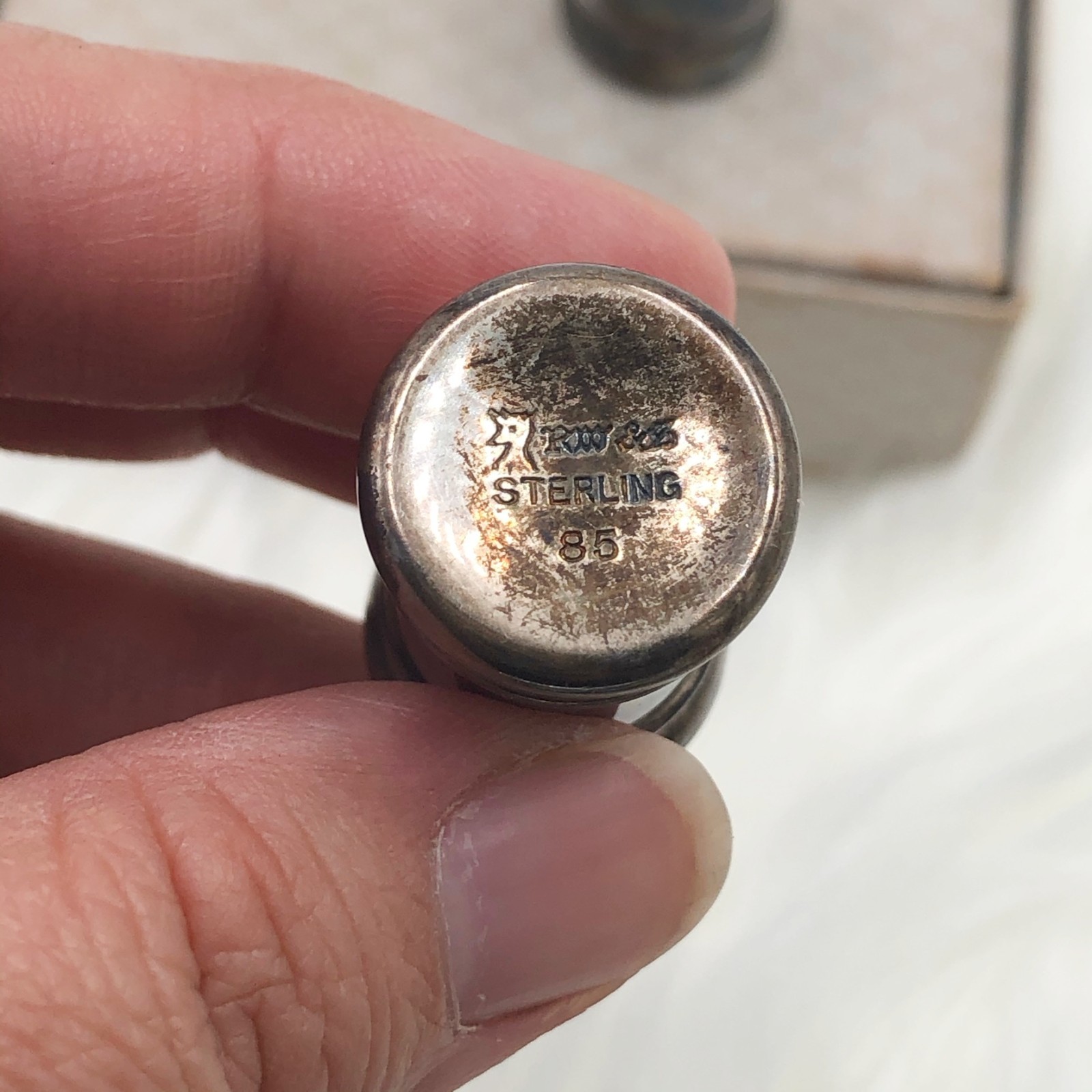 RW&S R. Wallace & Sons Mini Sterling Silver Salt & Pepper Shakers 85