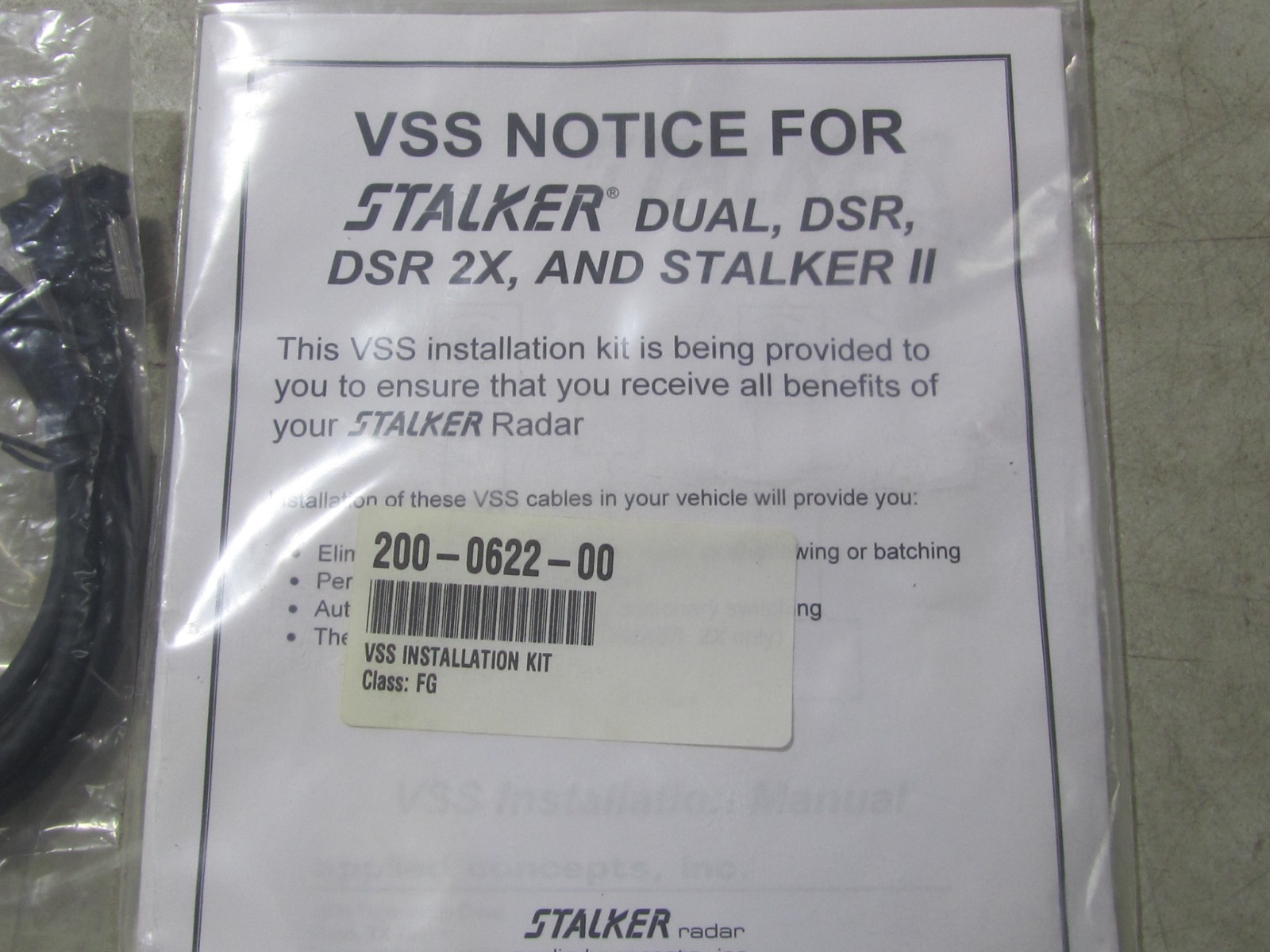 NEW Applied Concepts 200-0622-00 stalker radar vss installation kit