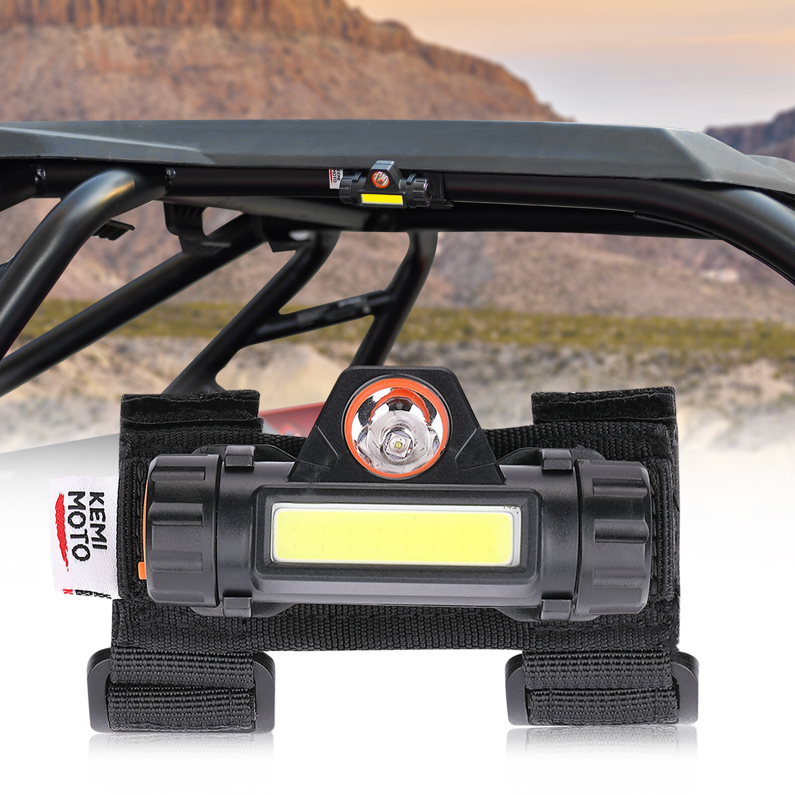 Upgraded Bracket LED Dome Light Roll Bar Mount for UTV ATV Polaris RZR Golf Cart