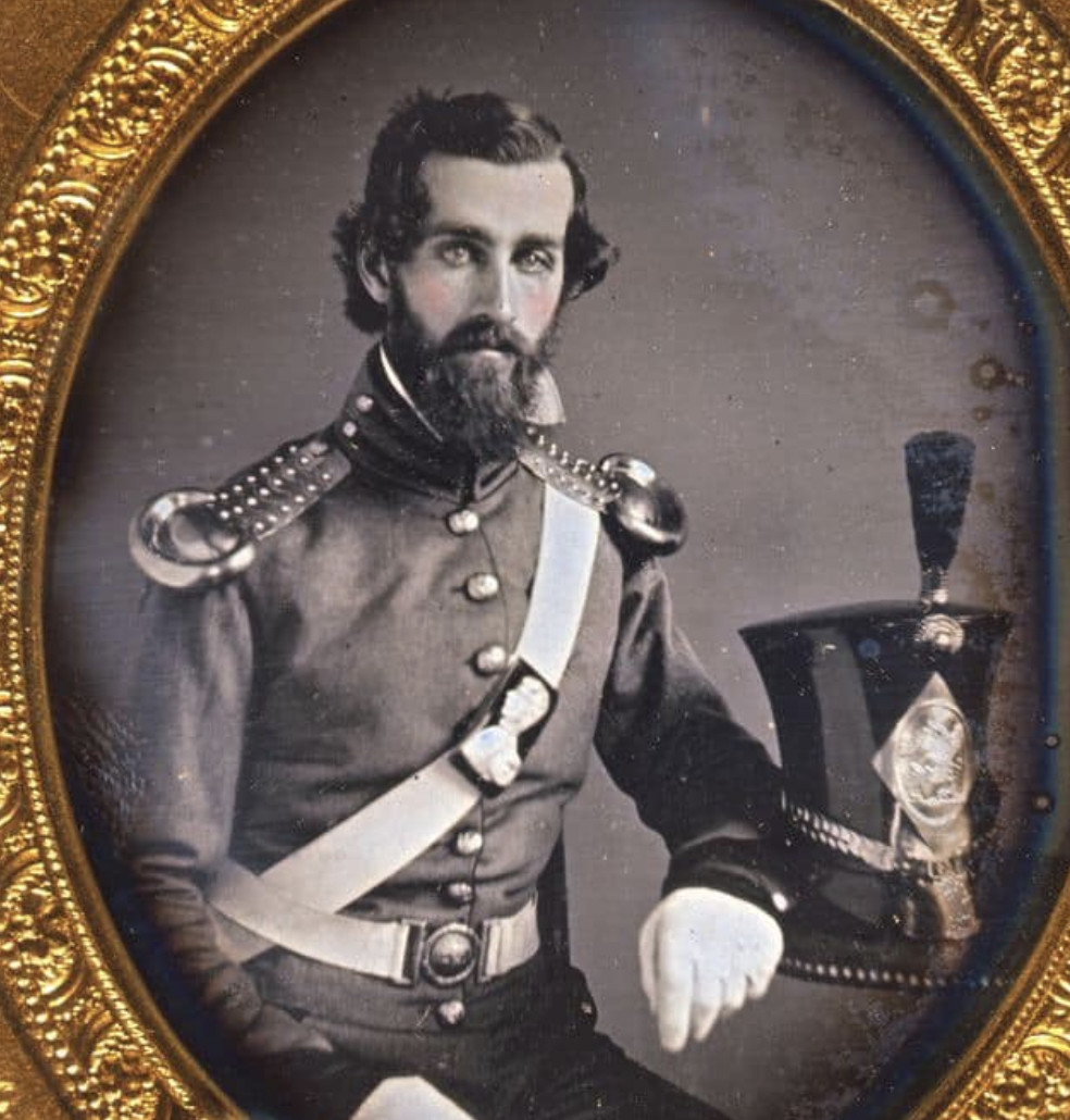 White Buff Leather Two Piece Belt / NCO Belt