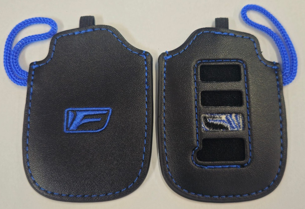 LEXUS F-SPORT LEATHER SMART KEY FOB GLOVES PROTECTOR 2 BLACK/BLUE PT420-00162-F7