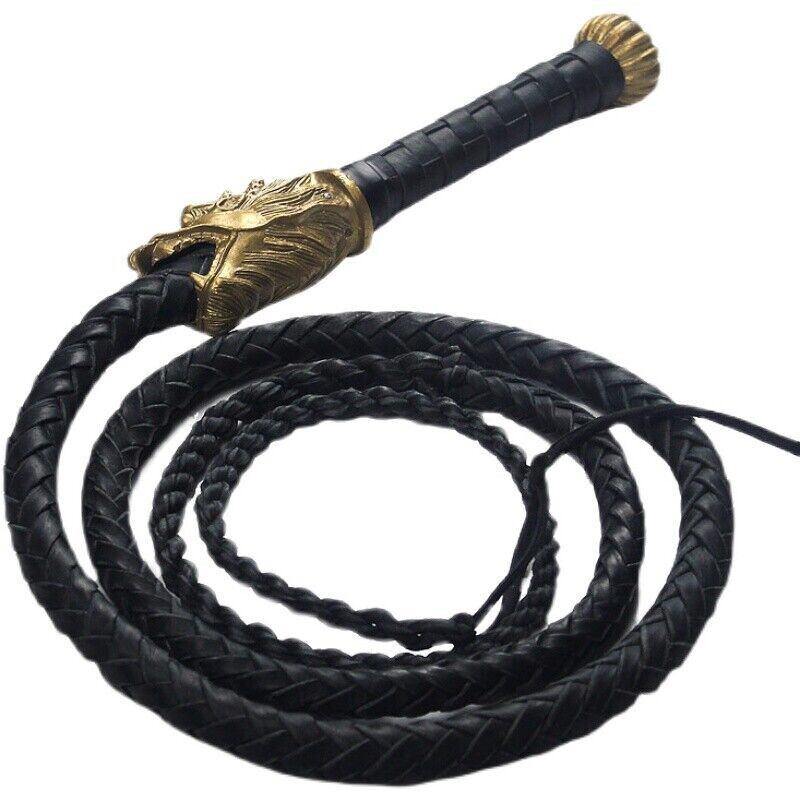 Dragon Head Ox Whip Advanced Shaolin Kung Fu Practice Whip Chinese Leather Whips