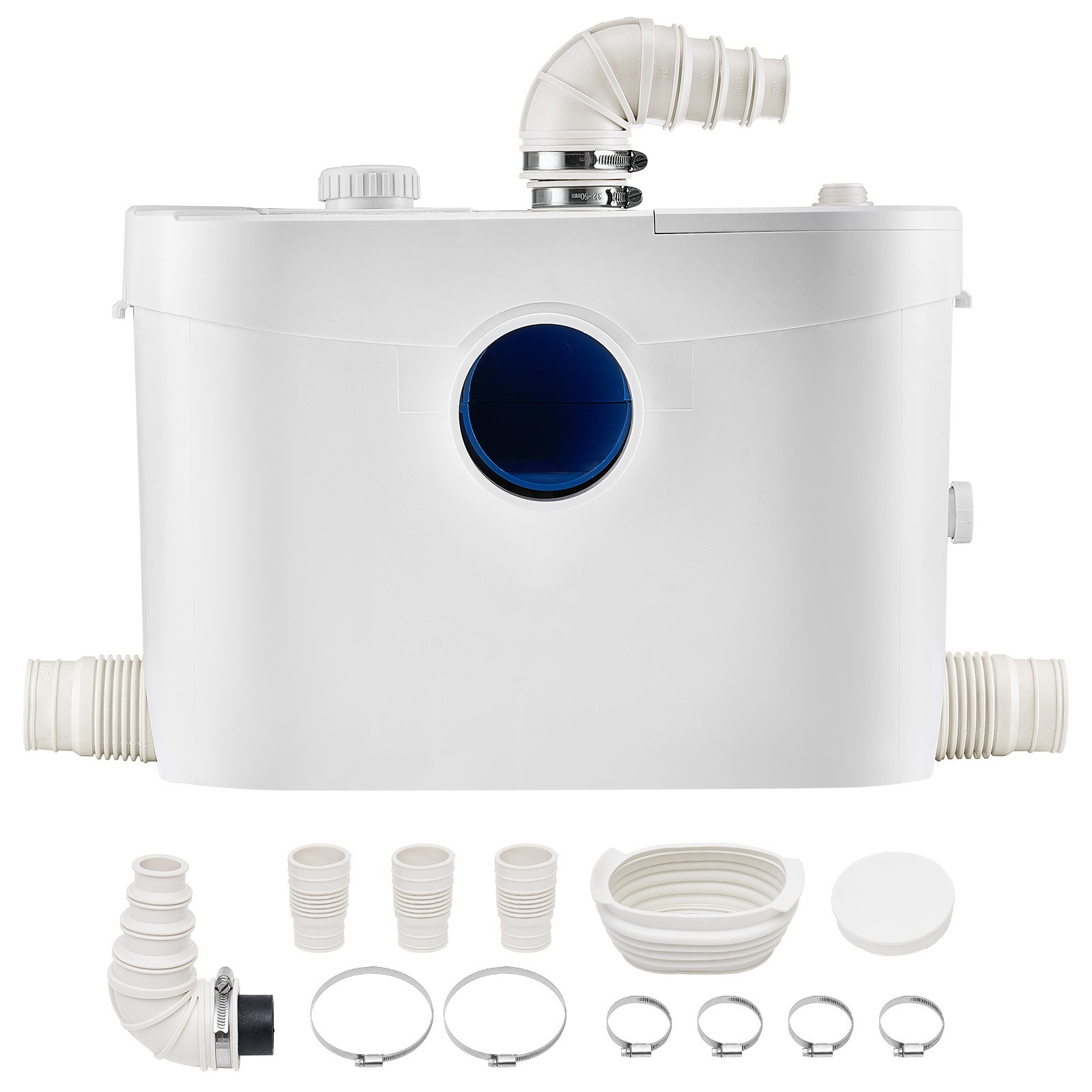 Macerator Pump 900W 48 GPM Flow 40 ft Head Lift Pump Toilet Basement Sink