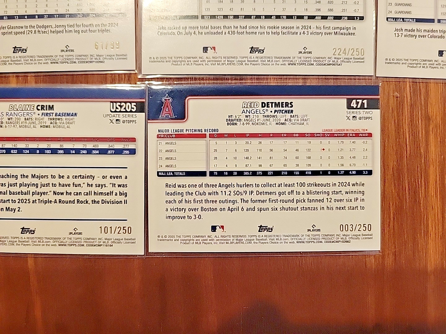 2025 Topps Lot Of 24 Serial Numbered Cards Including Gold Blue Green Purple