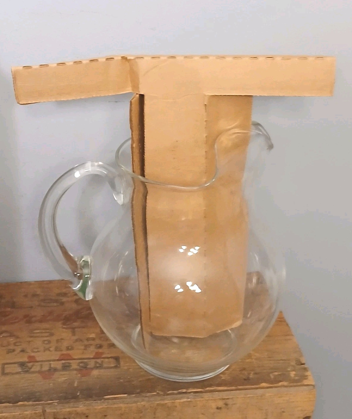 90 oz. Hand Blown Clear Glass Beverage Pitcher Clearly Glassware by Caisa - New