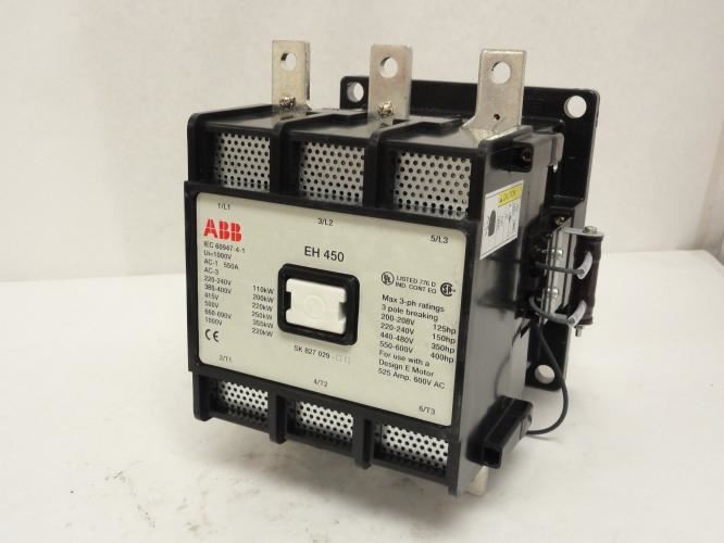207435 New In Box; ABB EH450C-RL Contactor 420A 3P 600V Coil: 220V 400Hp