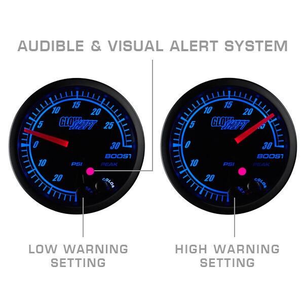 GlowShift Elite 10 Color Wideband Air Fuel Ratio AFR Lambda Gauge w Data Logging