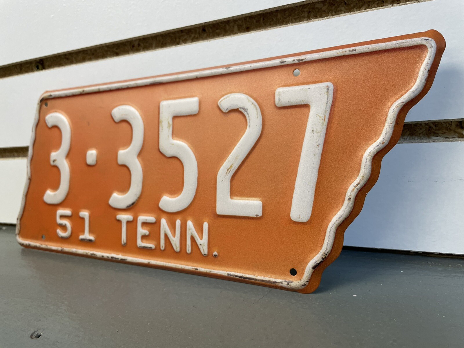 REPRODUCTION 1951 Tennessee License Tag TN Knox Vols & Vanderbilt Score Plate