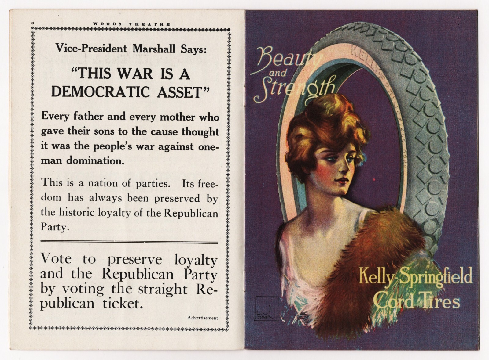 Willette Kershaw "THE CROWDED HOUR" Alan Dinehart 1918 Chicago Tryout Playbill