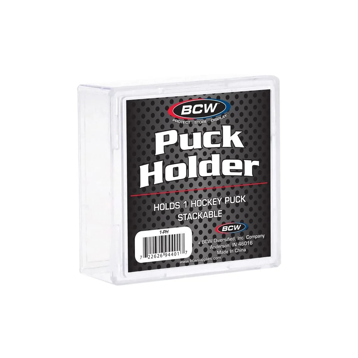 BCW Square Hockey Puck Holder Cube Display Case Stackable Fits Collectible Pucks