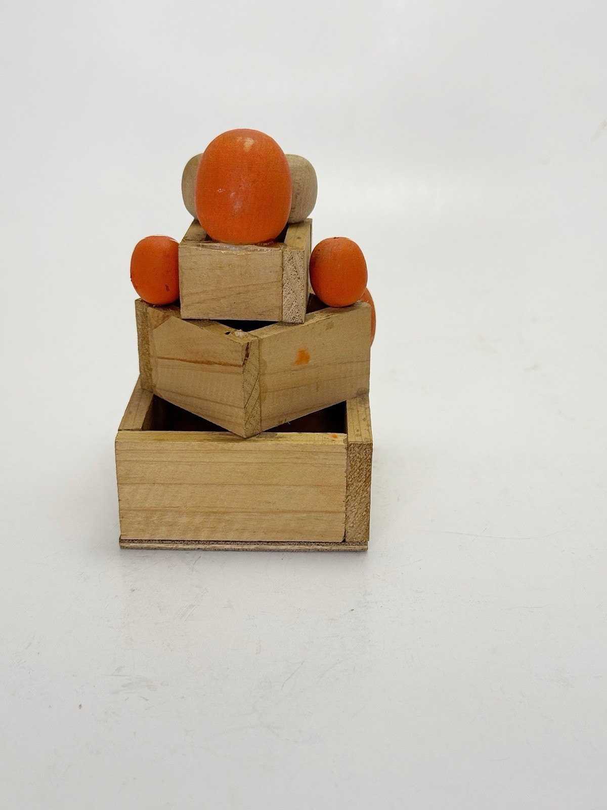 Japan Vtg Odawara Souvenir Daruma 4" Folk Art Miniature Doll Handcraft