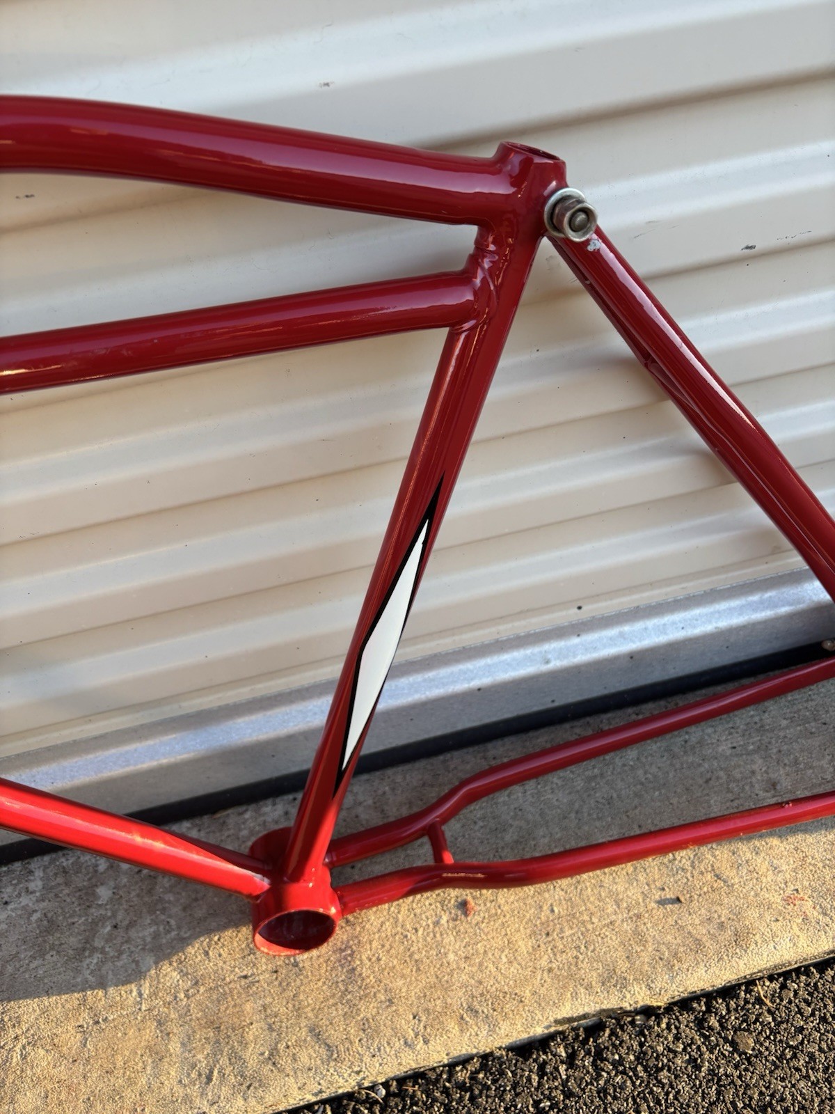 ANTIQUE 1920'S CIRCA UNIDENTIFIED 28" RESTORED MOTORBIKE BICYCLE FRAME SET