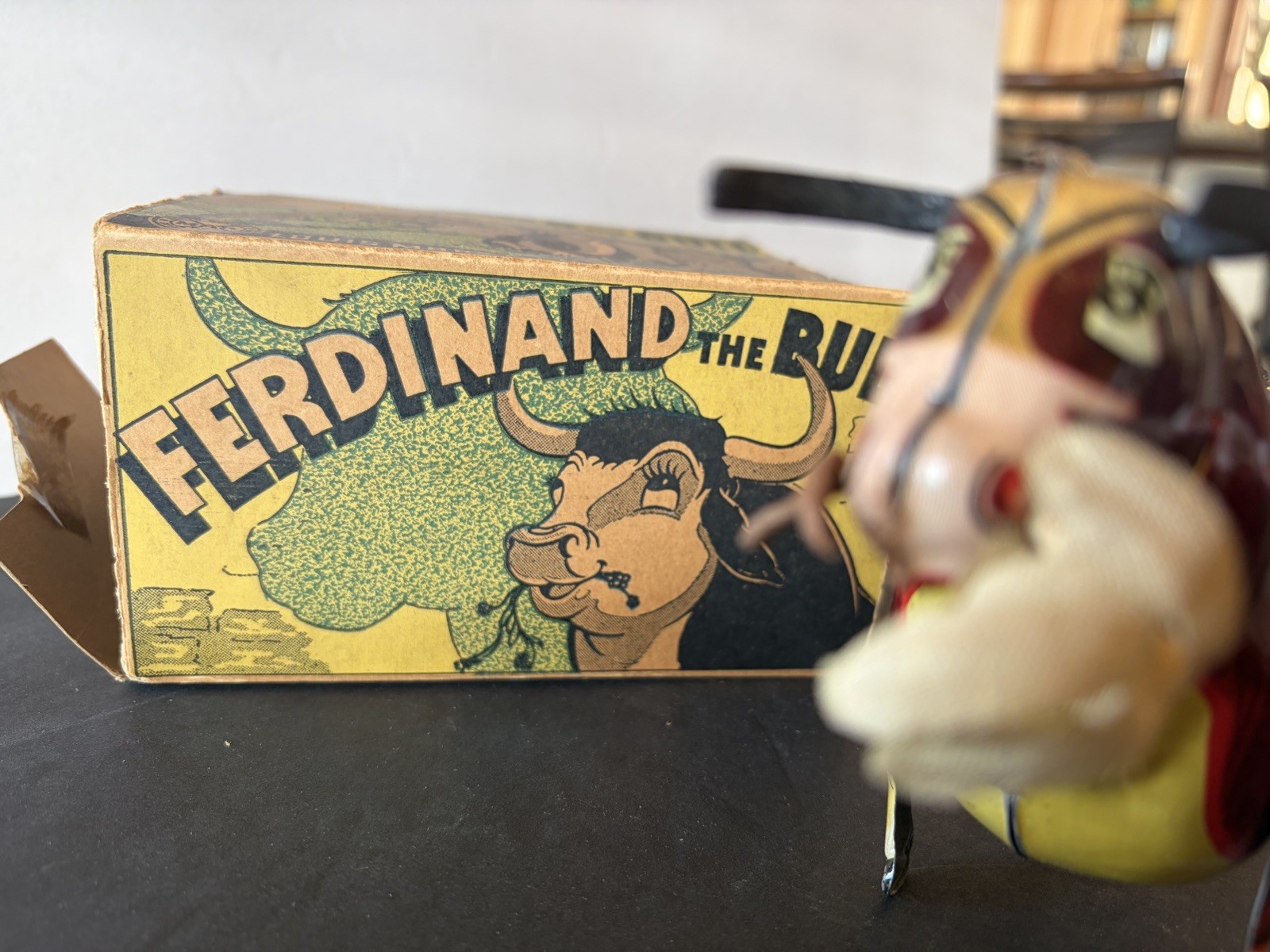 Fredinand the Bull & Box, Louis Marx & Co, NYC/USA, c. 1938.
