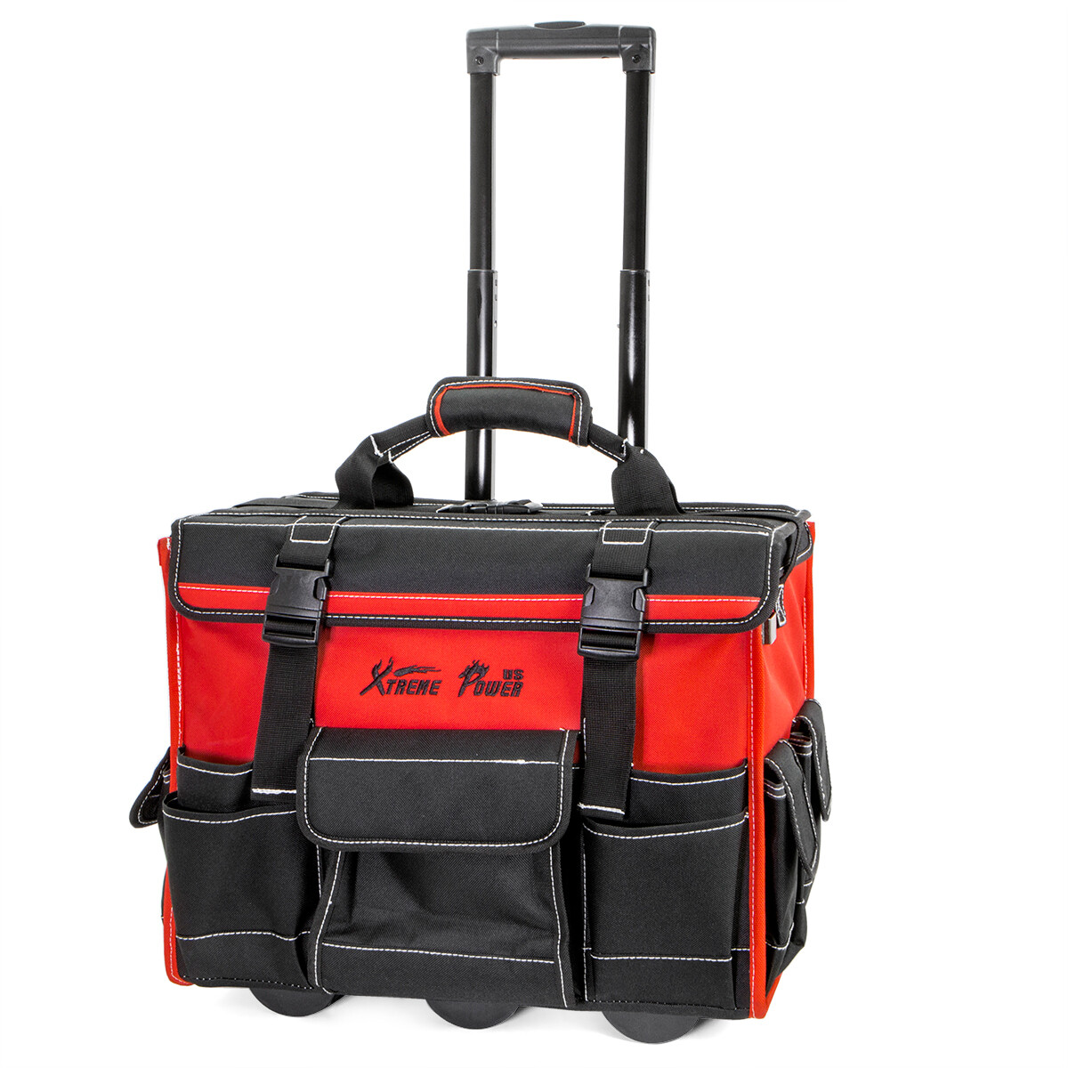 XtremepowerUS Rolling Tool Bag 18" With Wheels Portable Storage Organizer