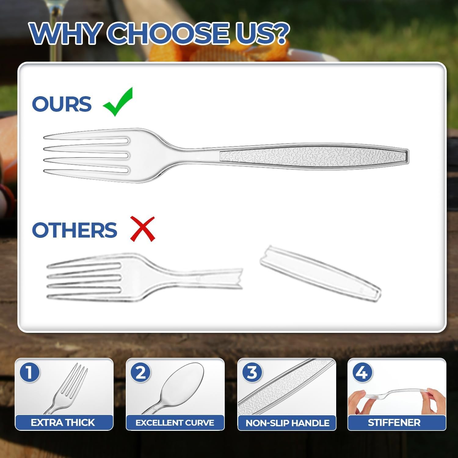 Durable Plastic Forks Set - 168 Count for All Occasions and Gatherings