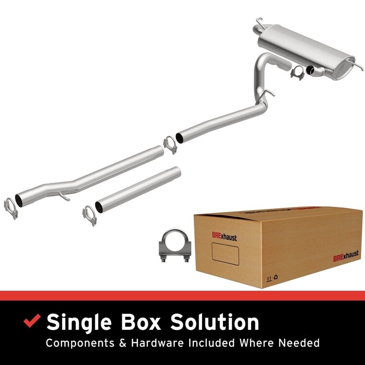 BRExhaust 2007-2011 Jeep Wrangler V6 3.8L Direct-Fit Replacement Exhaust System