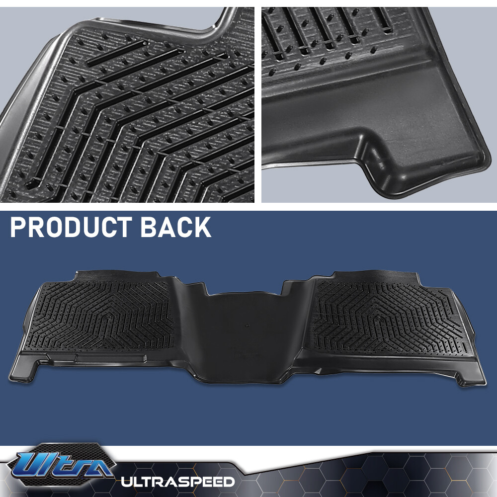 Floor Mats TPE Liners Fit For 1999-2007 Chevy Silverado/GMC Sierra Crew Cab