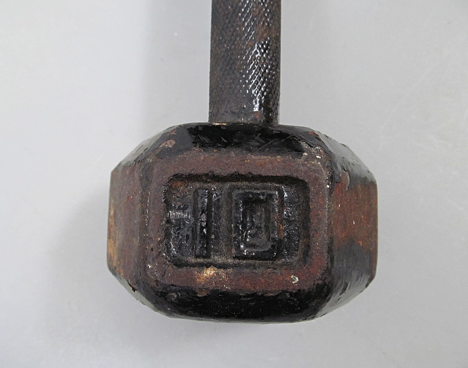 Vintage York 10 lb Cast Iron Hex Dumbbell