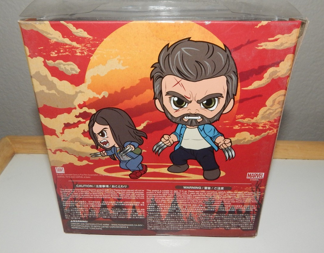 New MARVEL Collectible Set Figures LOGAN & X-23 CosBaby Bobblehead Hot Toys