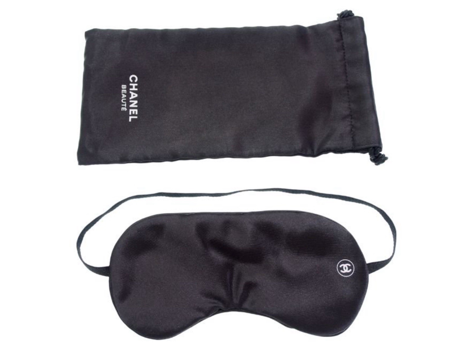 NIB - Chanel Silk Sleep Mask Black - Chanel Beauté Gift - 🎁 🎄🎅🏼