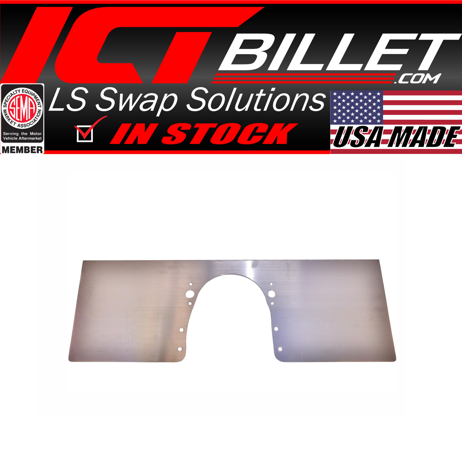 ICT Billet BBC Front Engine Plate - Aluminum Motor Mount - Big Block Chevy