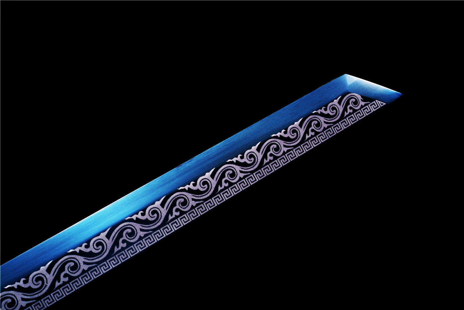 Sharp Blue Ninja Sword Straight Functional Broadsword Japanese Katana 1095Steel