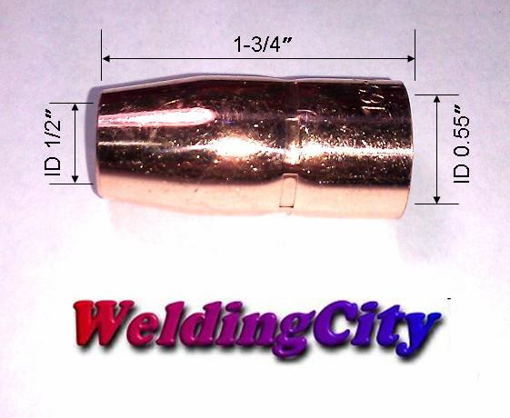 WeldingCity® 5-pk MIG Welding Gun Nozzle 169715 1/2" for Miller M-10/M-15 Hobart