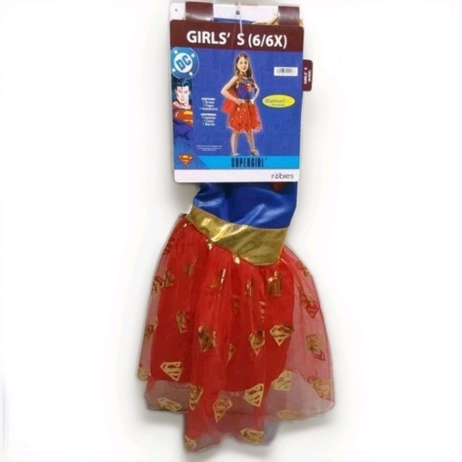 "Supergirl" DC Comics Complete Costume Girls Size S (6/6X) (Package Torn)