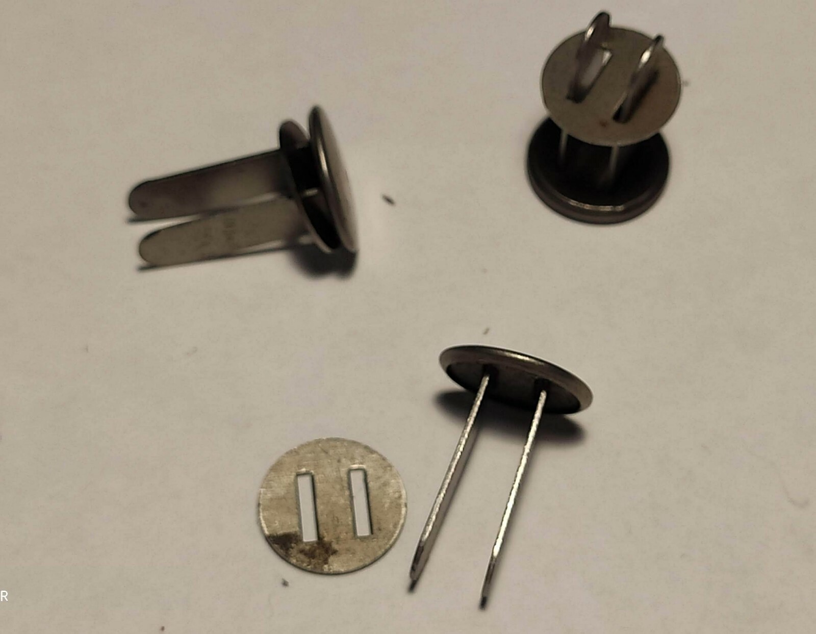 WW2 GERMAN HELMET EARLY RIVETS/WASHERS SET OF 3,MAKER MARKED very good replica