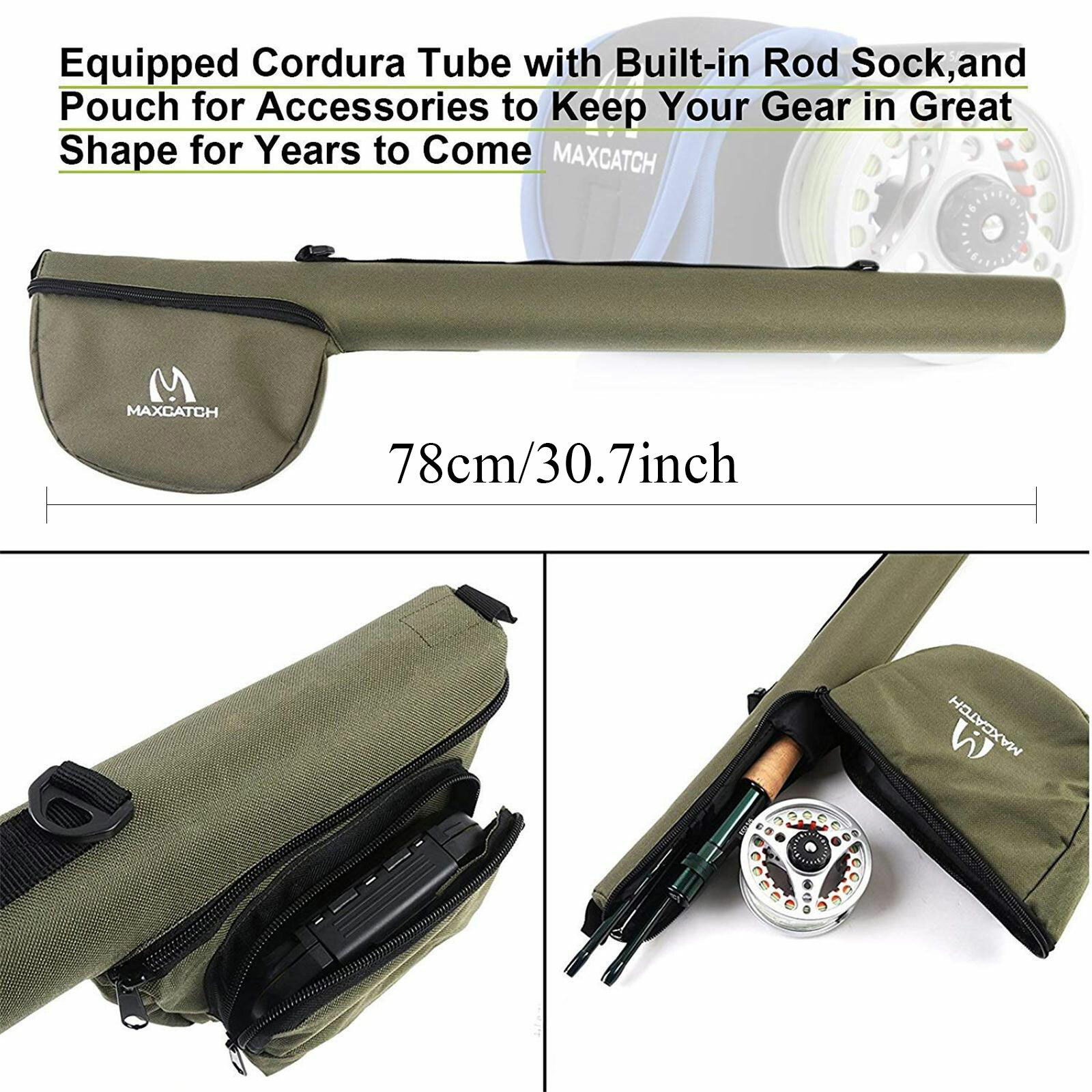 Maxcatch Extreme 3/4/5/6/7/8WT Fly Fishing Rod Combo, Fly Reel,Line,Flies Outfit