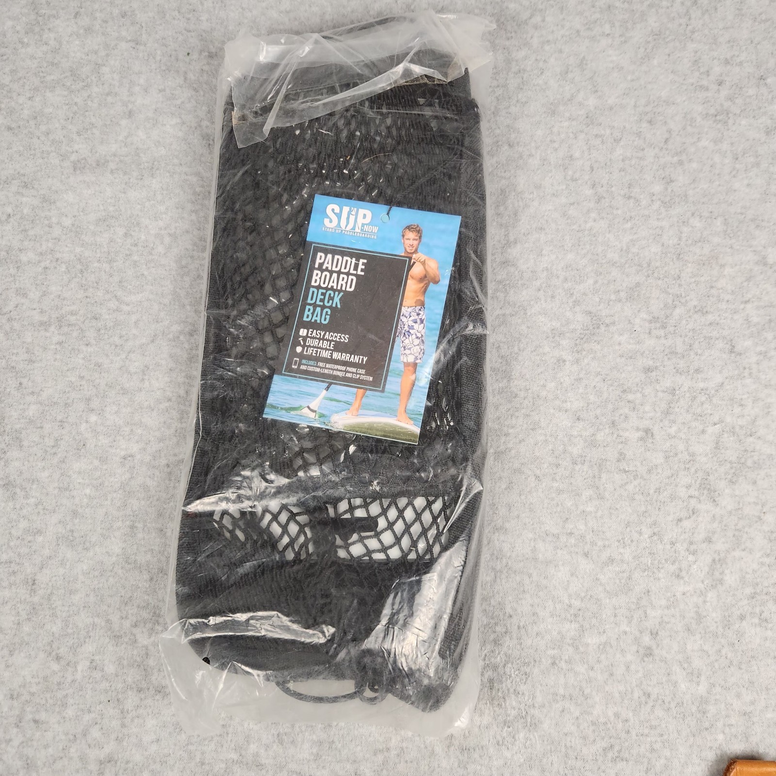 SUP-NOW Paddle Board Deck Bag Easy Access Durable Bungee Mesh Waterproof Case