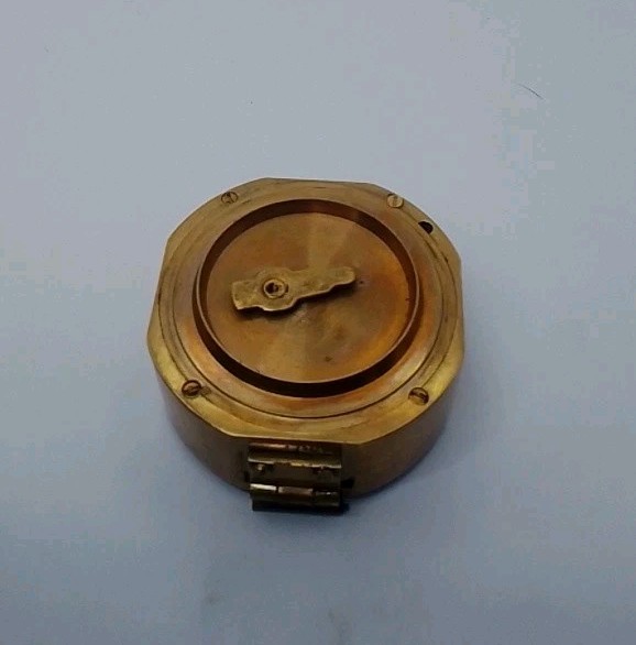 VINTAGE BRUNTON STYLE NATURAL SINE BRASS NAUTICAL COMPASS