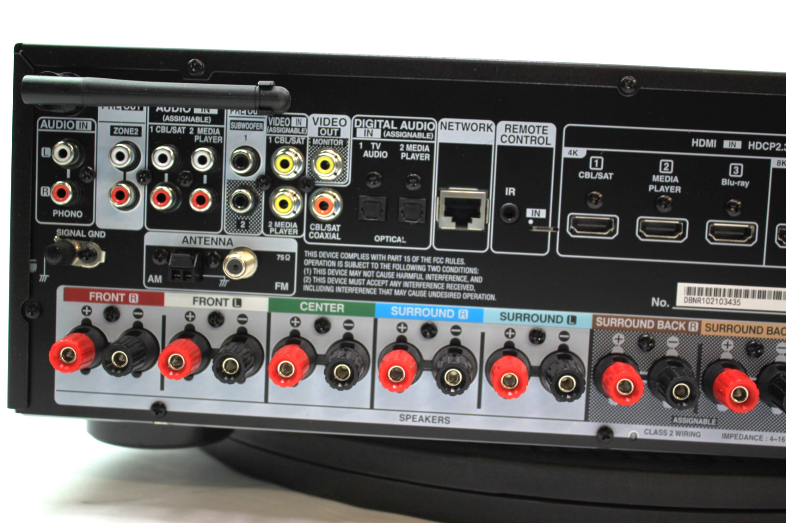 Denon AVR-X1700H 7.2-Channel Network A/V Receiver AS IS Grounded