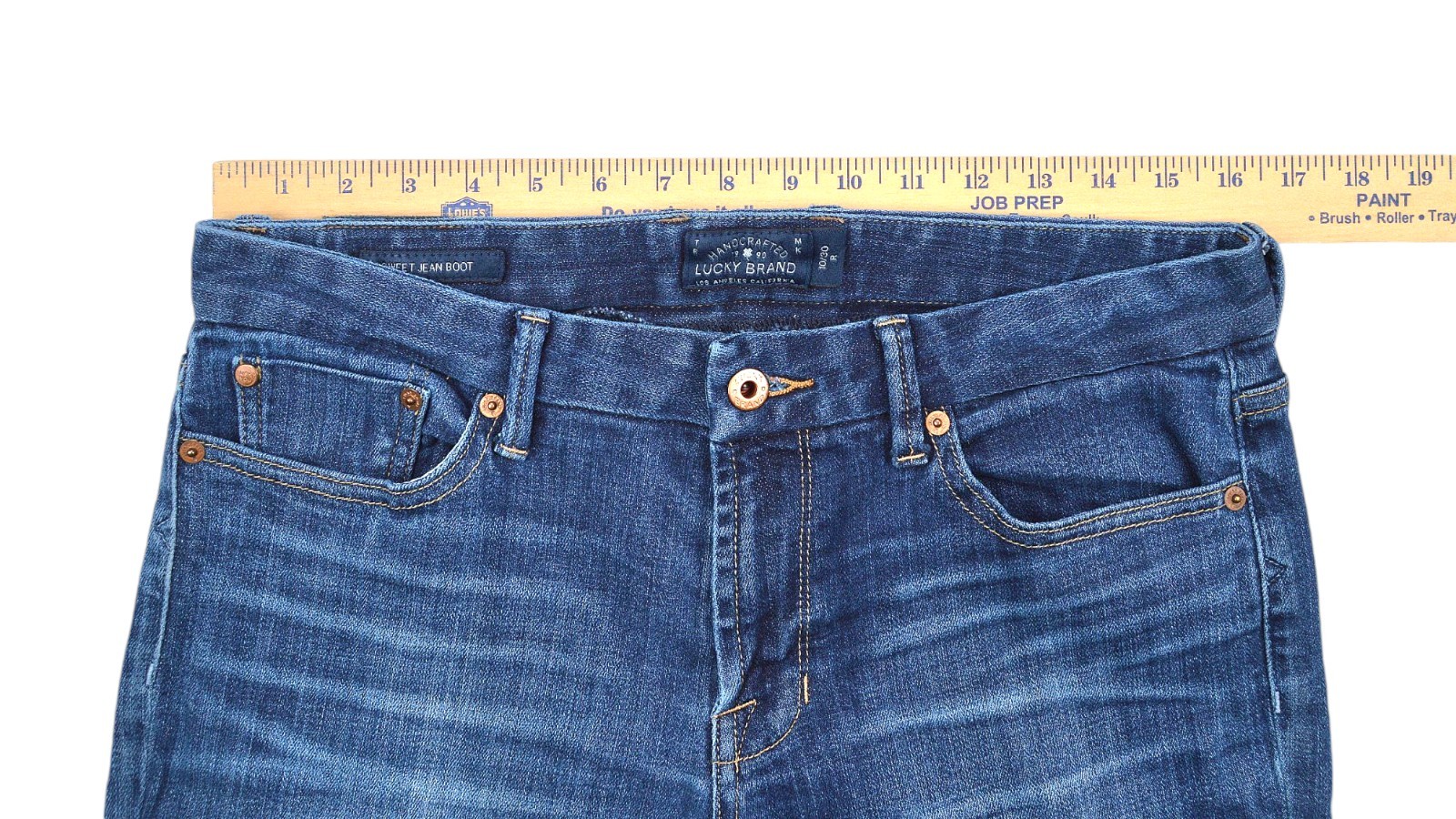 Lucky Brand Sweet Jean Boot Jeans Women Size 10 Mid Rise Blue Denim Vintage Wash