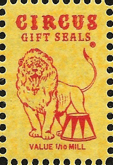 100 Circus Merchant Trade Stamps - MNH - Animals - Horse - Wagon - Elephant
