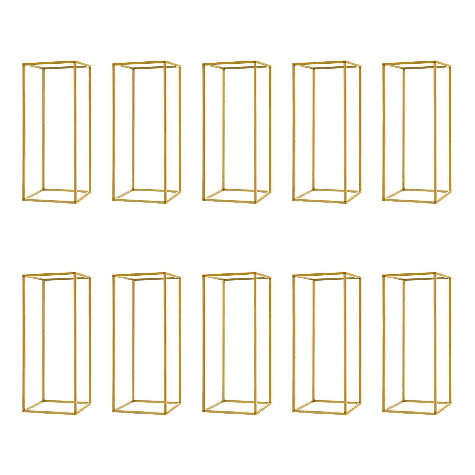 23.6in 10Pcs Tall Gold Metal Flower Stand for Wedding Table Centerpieces Decor