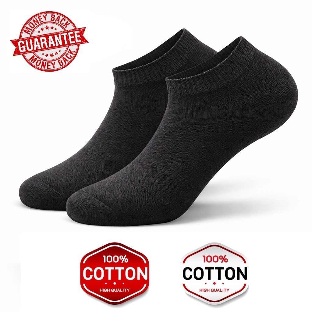 3-9 Pairs Mens Plain Solid Cotton Sports Ankle Athletic Socks Low Cut Size 8-12