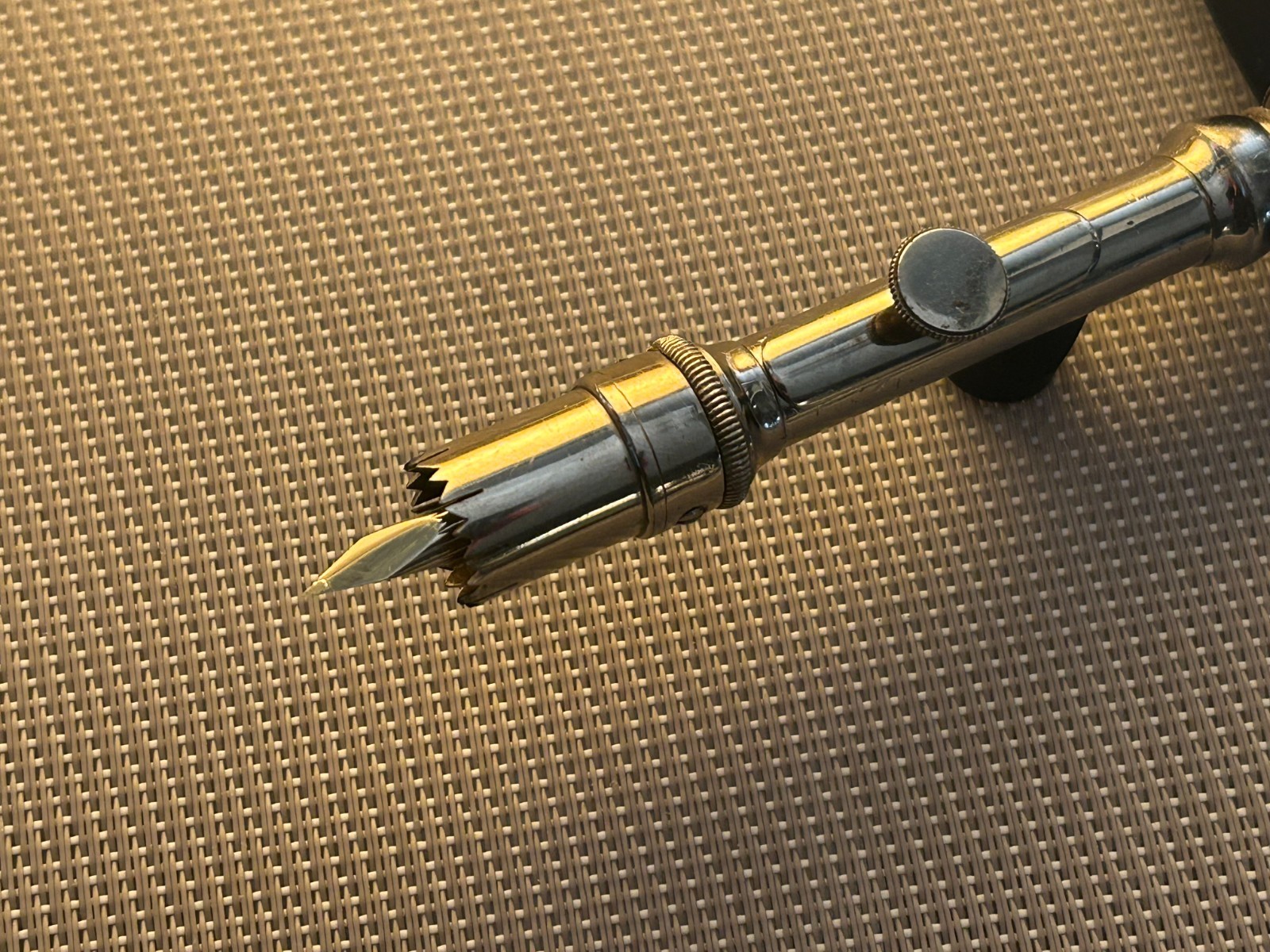 Antique Surgical Trepanation Tool / Germany ? / 19th century / Wood Ebony Handle